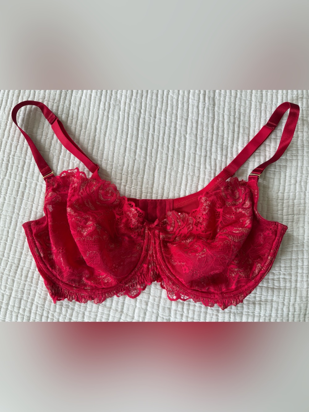 Cacique Red Lace Underwire Bra
